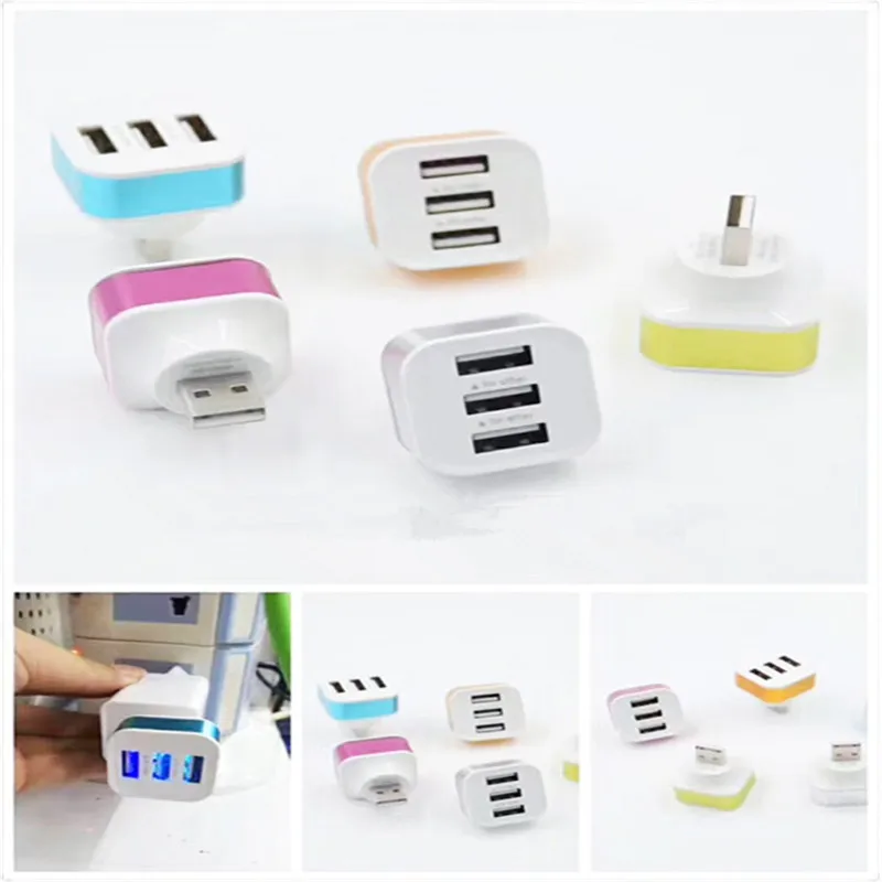 

KuWFi One Minute Three USB Charging Head Converter USB Extender One Turn Three USB HUB Hub