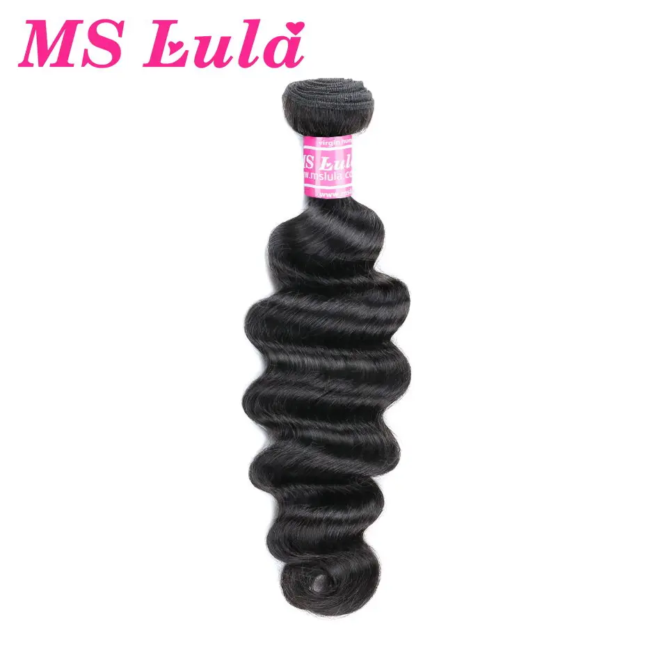 Ms Lula Hair Brazilian Loose Deep Double Weft Weave 1 Bundle Human Hair