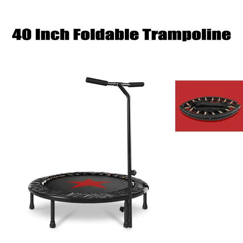 Dobrável com Apoio de Braço Portátil com Estrutura de Tubo Bungee para Unisex Polegada Trampolim T-braço Quadrado Aptidão 40