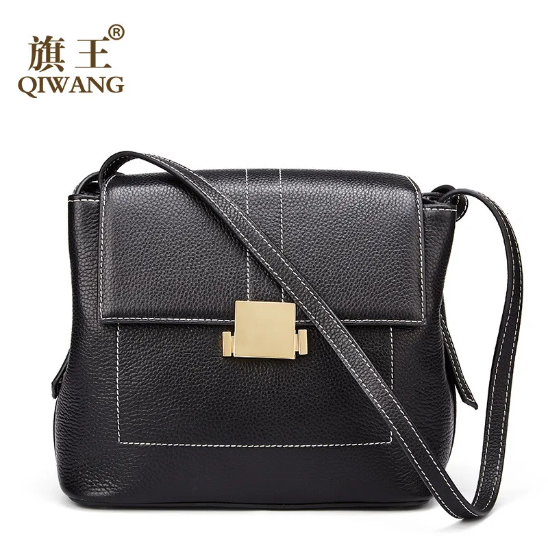 

Vintage Crossbody Bags For Women Small Messenger Bag Luxury Genuine Leather Lady Bag Metal Switch Fashion Designer Shoulder Bag