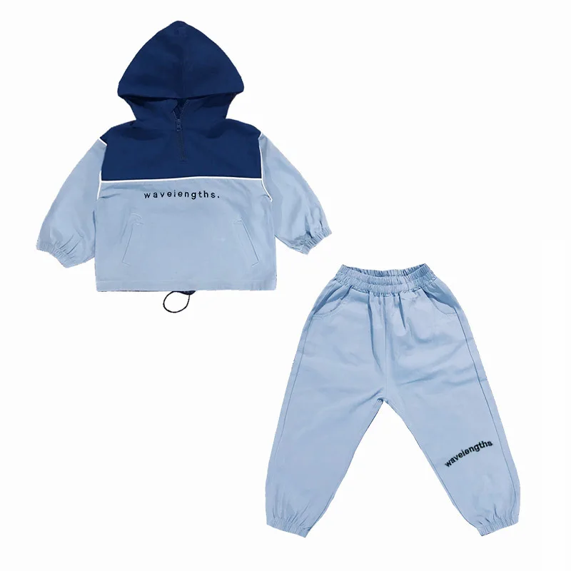 

Children's Suit Spring New Kids'Suit Letter Embroidery Girls' Colour Matching Two Kids'Hat Workwear Autumn Outdoor Sports Suit
