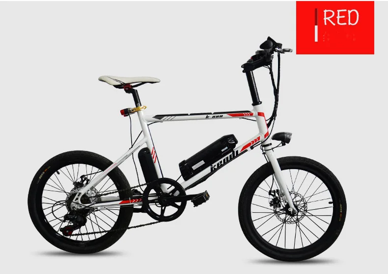 /Электрический велосипед Лидер продаж Норвич 20 дюймов 36 В 240 Вт Стандартный Алюминий сплав город Электрический велосипед - Цвет: White-red