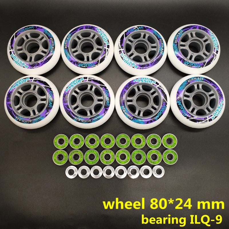 

free shipping skate wheel roller wheel 82 A bearing ilq-9 8 pcs / lot
