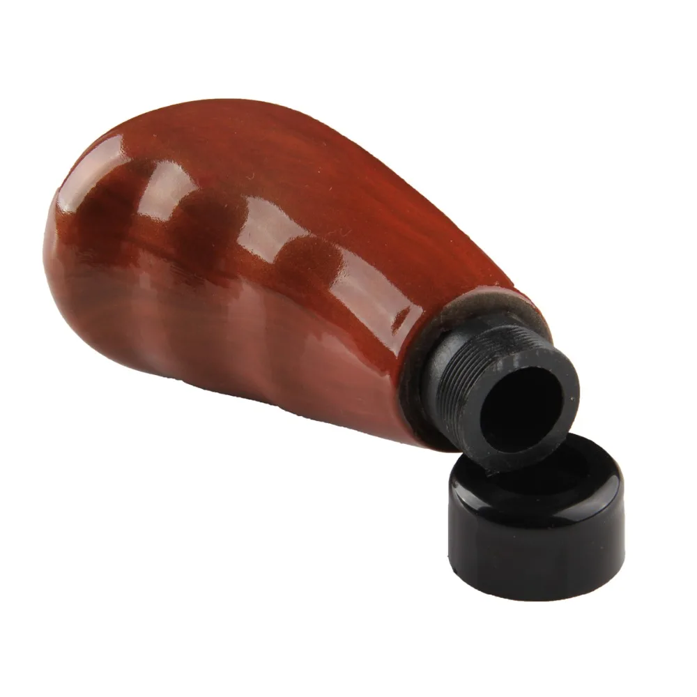 POSSBAY de imitación de madera de cuero de la PU de cambio de mando Universal coche Manual de cambio de engranaje de mando palo de fibra de carbono estilo palanca