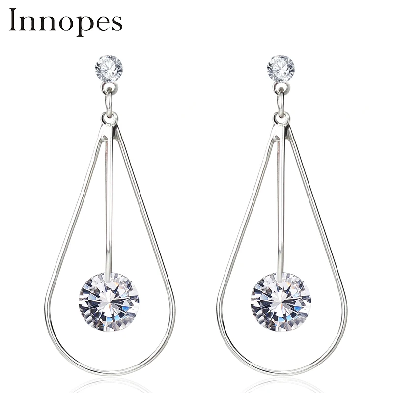 

Innopes fashion jewelry cubic zirconia earrings crystal stud earring women accessories minimalist earrings gifts for women