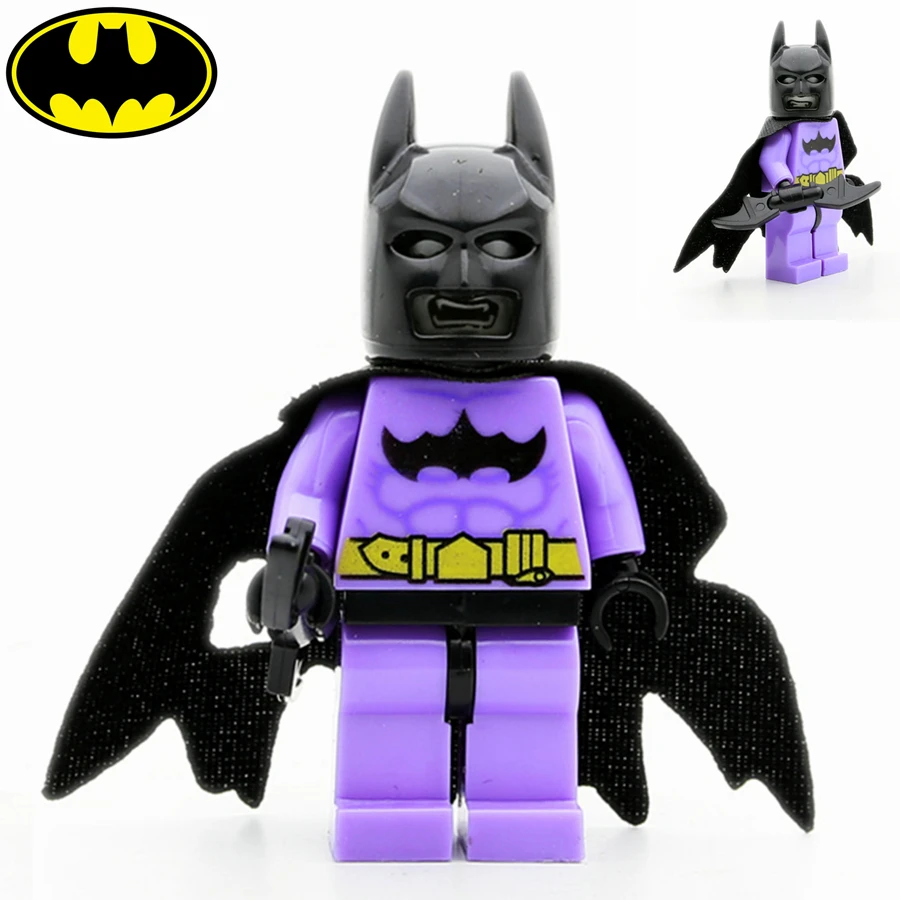 Koop Enkele Koop 2017 Batman Film Paars Batman Minifig Super Heroes Avengers Monteren Model DIY Bouwstenen Kinderen Speelgoed Geschenken