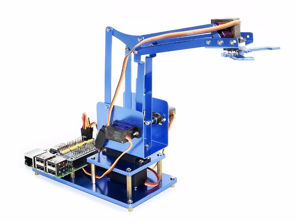 Рука робота для Pi Raspberry 4 DOF металлическая рука легко управлять рукой с помощью