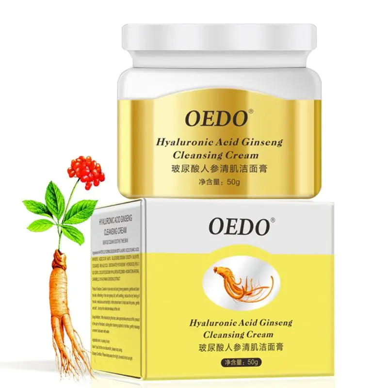 

OEDO Hyaluronic Acid Ginseng Extract Face Cleanser Facial Scrub Cleansing Acne Treatment Blackhead Remover Pimples Pores