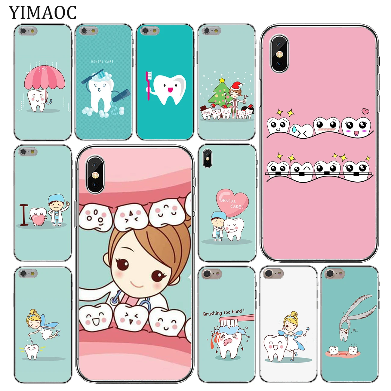 Чехол LoveClear для iPhone 11 Pro X XR XS Max 6 6S 7 8 Plus 5 5S SE 10 мягкий силиконовый с зубами мудрости |