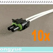 Longyue 10 шт. 2-Way Женский comnector свинья хвост Погодный пакет провода жгуты 25 см провода