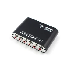 New Optical SPDIF 3.5 AUX Coaxial Digital to Analog 6 RCA HD Audio Rush 5.1 Decoder AC3 DTS Surround Sound Amplifier Converter