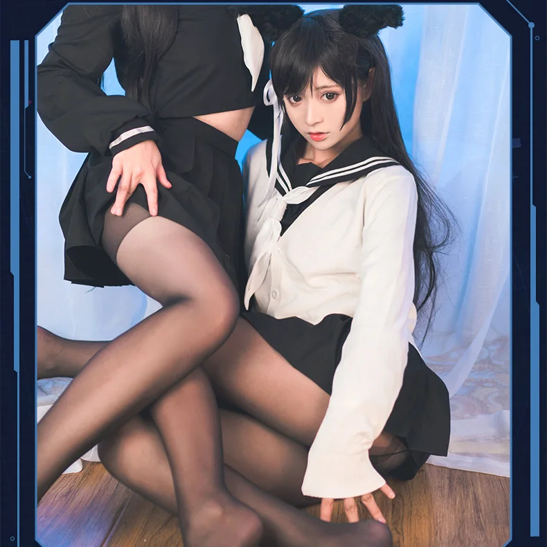 Azur Lane IJN Atago Косплэй костюм JK форма костюмы с юбкой свитер пальто Головные уборы