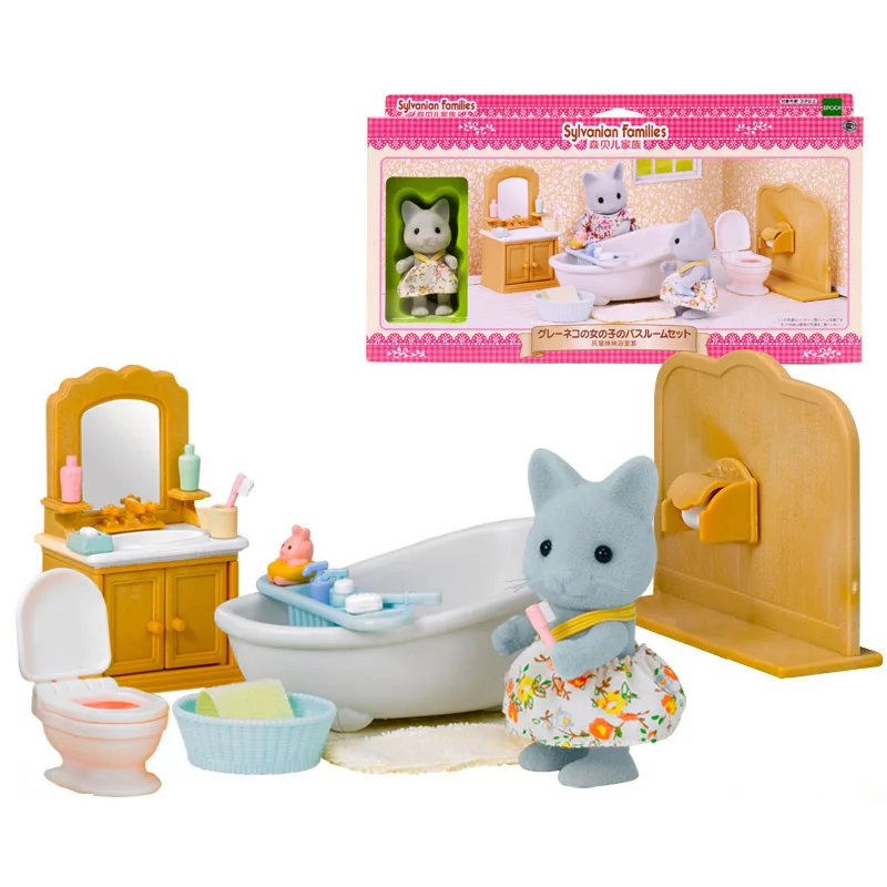 Sylvanian Families пушистая фигурка кукольный домик мебель игровой набор w/фигурка девочка детская игрушка подарок