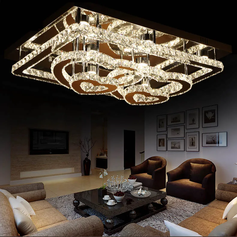LED 40 Вт 11-25 свет K9 Кристалл Потолочный Lihting 110-240 В Размер: 80*60 см Бесплатная доставка