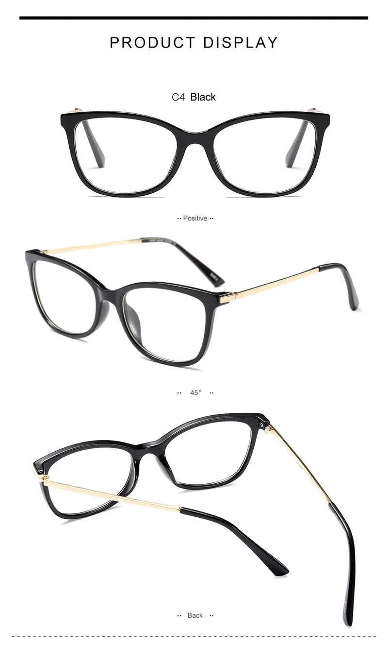 Женские дизайнерские оптические очки по рецепту с металлическими ножками, ацетатные оправы для очков с большой оправой, модные стильные очки 97335