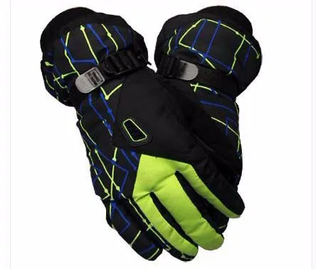 4GLV866 men and women Outdoor thermal ski gloves Thickening fleece antiskid cycling gloves - 
