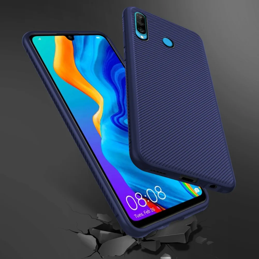 

For Huawei P30 P30 Pro P30 Lite Case Silicone Texture Armor Anti-slip Soft TPU Cover For Huawei P30 Lite Case Shockproof Shell
