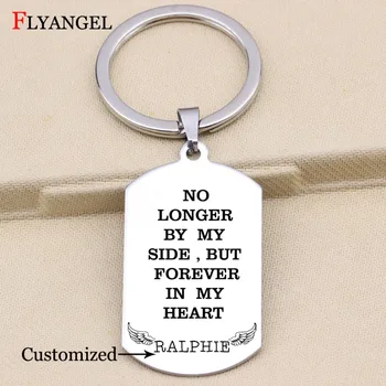 

Bereavement Memorial Gift Keychain Forever in my Heart Keyring Customized Name Angel Wing DIY Jewelry Car Bag Key Chain Gifts