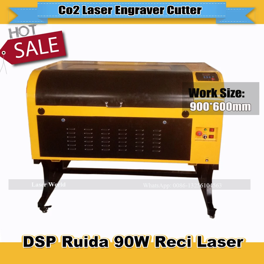 TS6090 DSP Ruida 6442 Системы Reci 90 Вт W2 лазерной трубки Co2 лазерный резак для лазерной резки 600*900 мм