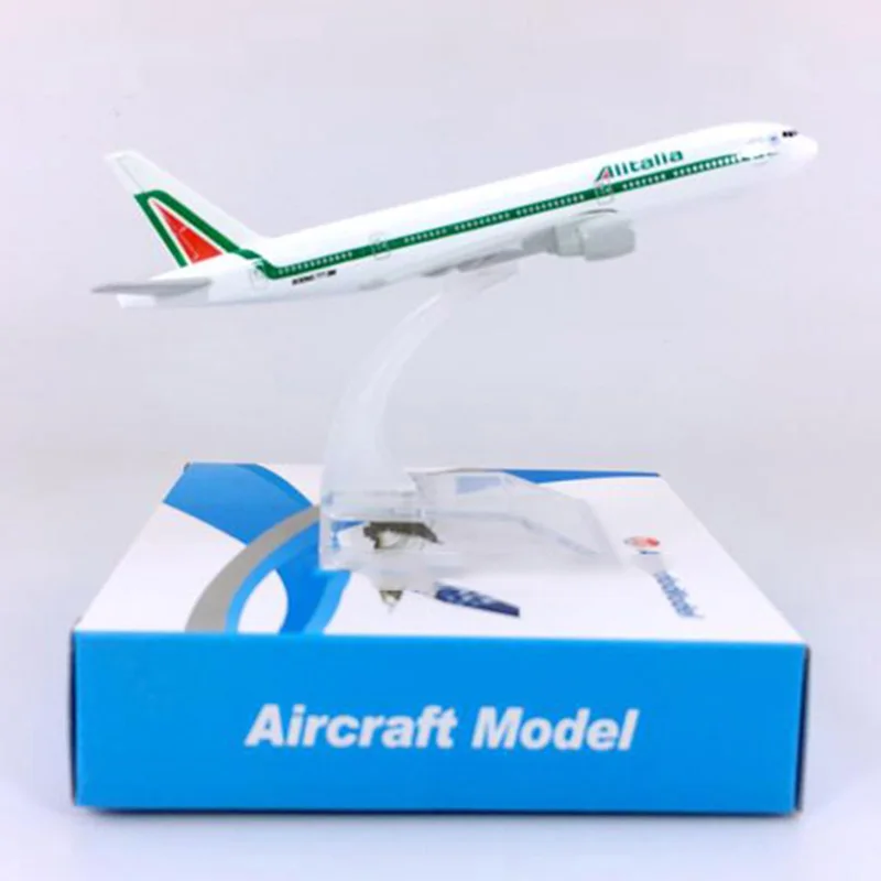 16 см 1:400 Boeing B777-200 модель Alitalia итальянский самолет с базовым сплавом самолет коллекционный дисплей игрушка модель Коллекция