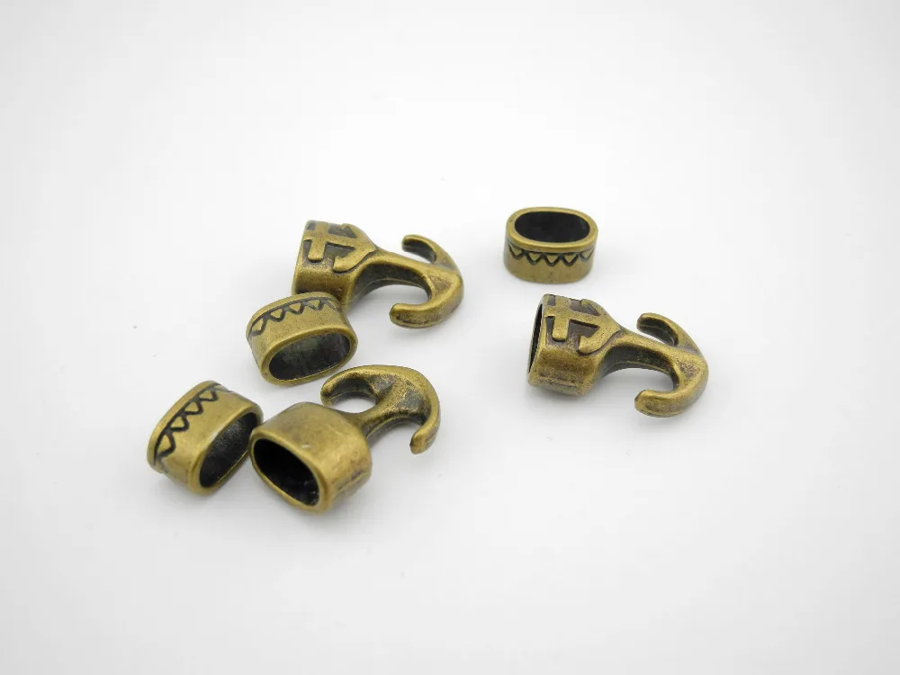 

10sets 10.6mmx6.9mm Hole Anchor End Bar/Hook Clasps Leather Bracelet Closure--CLP1221