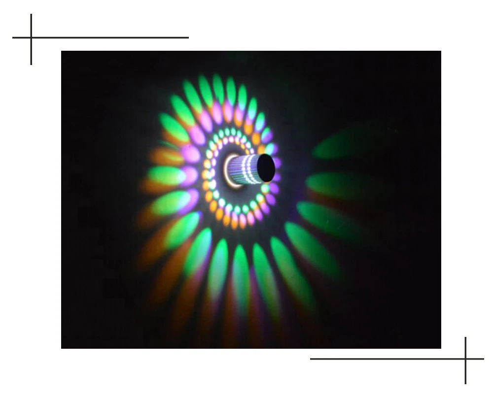 Lâmpada de Parede Luzes de Efeito de Espiral Espiral com Controlador Ktv e bar e decoração de Sala de Estar e hl Cor para Moderno Luz Conduzida da Parede com Controlador 110 V e 220 v 3 w 3 China wall light Suppliers