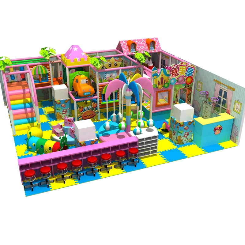 カスタマイズされた子供屋内ソフトいたずら城迷宮遊び場構造子供キャンディー迷路公園 Ylw In Naughty Castle Playground Parkchild Park Aliexpress