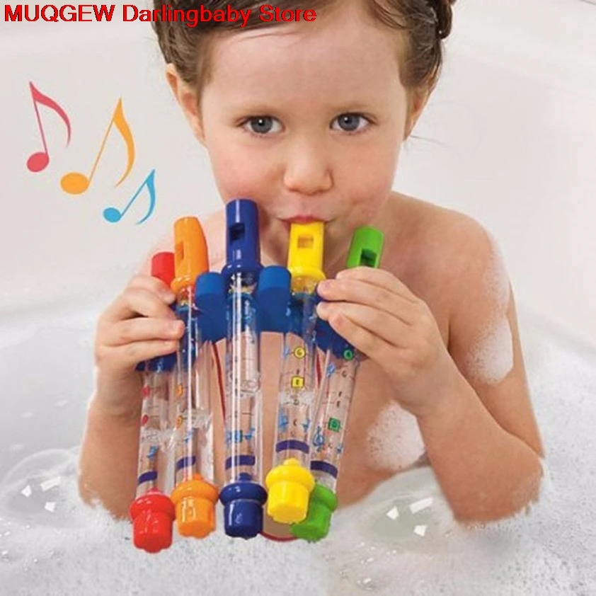 

5 PCS Water Flute Toy Funny Sound Colorful Flutes Bath Tub Tunes Toy For Children Party Shower Music Instrument Tune Bath Toy