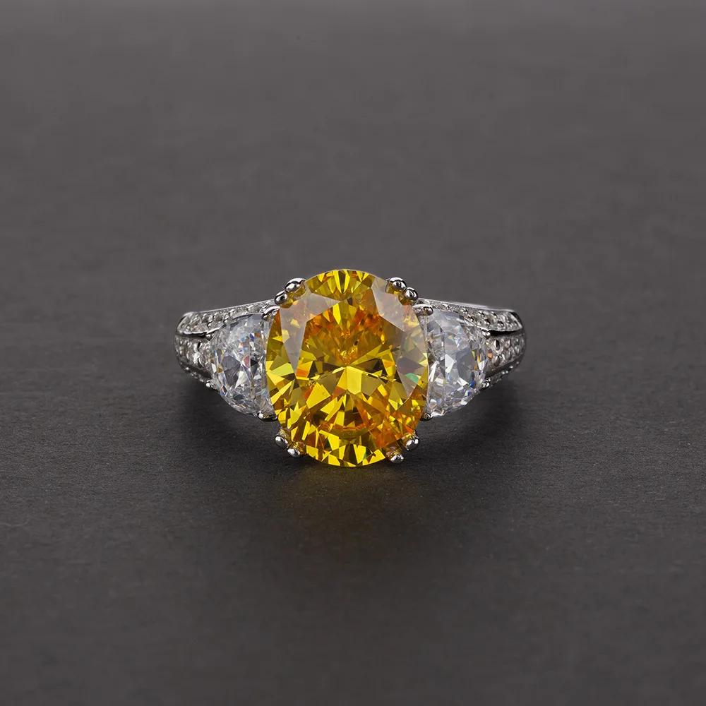 Rainbamabom винтажное 925 пробы Серебряное кольцо из муассанита с драгоценным камнем, обручальное кольцо из белого золота, ювелирные изделия