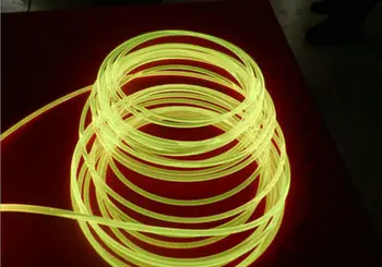 

50m PMMA Side Glow Fiber Optic Cable 4.00mm(Dia.) Car Home DIY LED Lighting hanging lamp curtain star ceiling car home decor RGB
