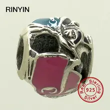 925 Sterling Silver Bead Auténtica Joyería Apta Pandora Pulseras Del Encanto de Hadas Madrinas de Aurora