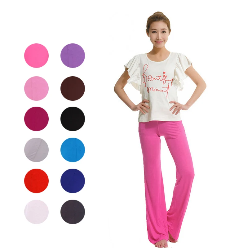 

Fashion Spring Fall Women Fitness Pants Solid Color High Waist Drawstring Lady Casual Trousers For Gym Running TH36