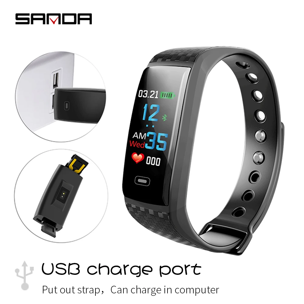 Смарт часы SANDA с Bluetooth пульсометром и тонометром|Цифровые часы| |
