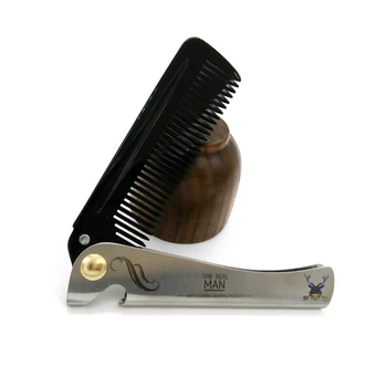 

ZGTGLAD High Quality Stainless Steel Men's Beard Sacks Pocket Combs Mini Folding Combs