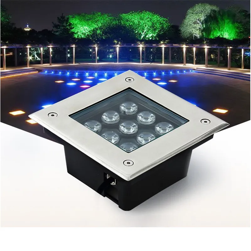 

underground Waterproof led light garden 9W 18W 36W IP67 Outdoor Buried Garden Path Spot Recessed Inground Lighting Brick Light