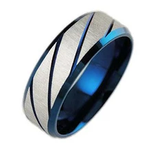 Anillo de acero inoxidable joyería de los hombres azul joyas de titanio hombres anillos retro vintage accesorios masculinos regalo de la fiesta de rock bague homme