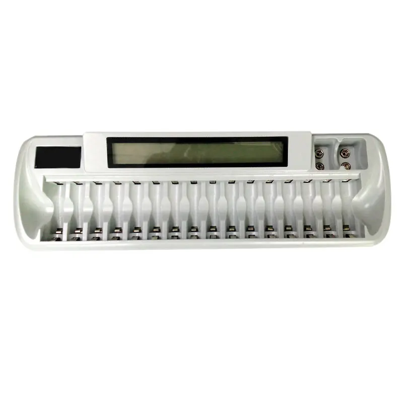 16 слотов LCD Смарт зарядное устройство bay зарядные устройства для AA AAA Ni MH Cd