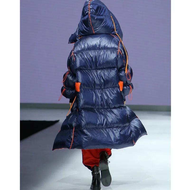

Down jacket female hooded coat 2018 fashion winter warm thicke long goose down jacket Korean 90% white goose down parkas jacket