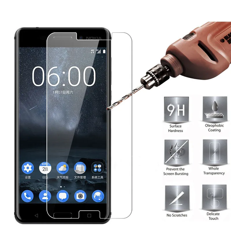 

MRGO Tempered Glass for Nokia 6 5 3 Screen Cellular 9H 2.5D Phone Protective Film for Nokia 6 5 3 Protector Glass