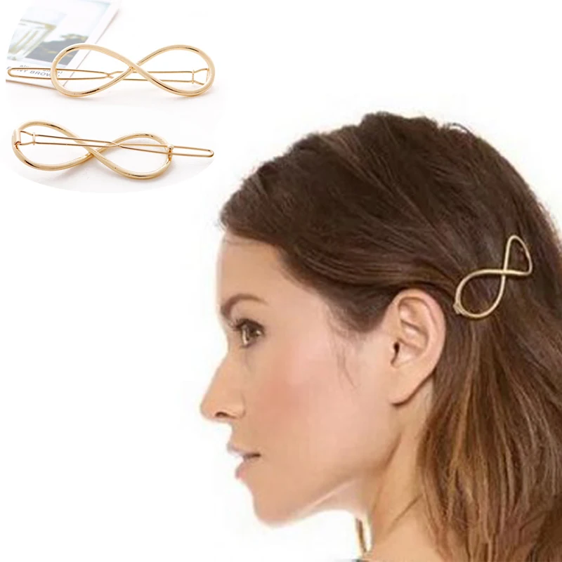 Novelty Hair Clips Vintage Number Eight Shape Hairpins Hair Styling