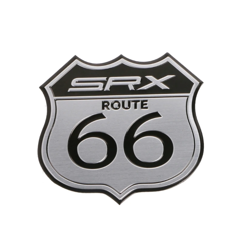 3D Metal 66 Road Route 66 Racing Front Hood Grille Badge Emblem