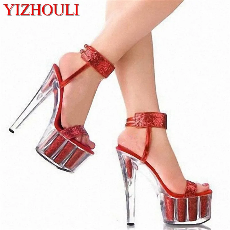 

15 CM High-Heeled Sandals Nightclub Dance Shoes Pole Dancing Shoes Model High Heels Women's Shoes