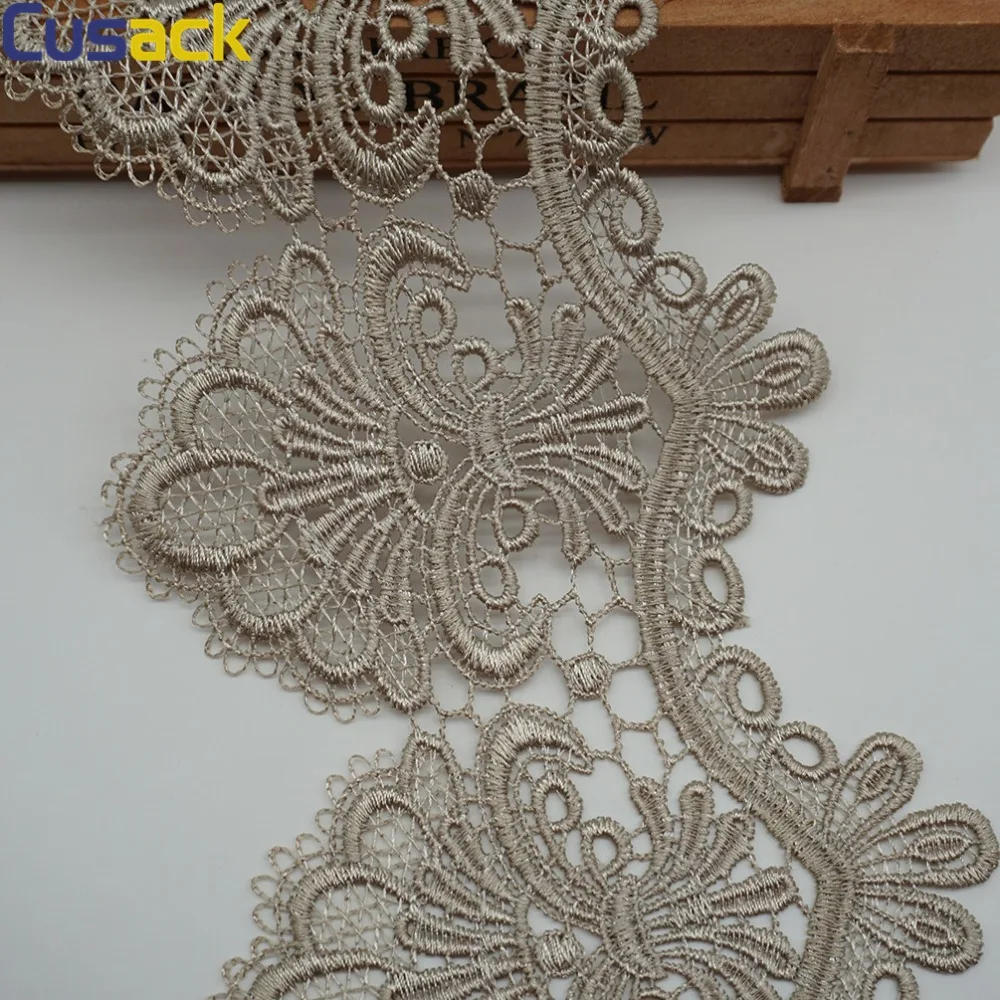 

2 yards 182 cm Grey Lace Ribbon Trims for Sofa Cushion Trimmings Home Textiles Applique Polyester Sewing DIY Crafts High Quality