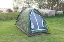 ISF Ultralight Outdoor Portable One Person Single Layer Camouflage Camping Tent Waterproof Hiking Travel Tent Equipment
