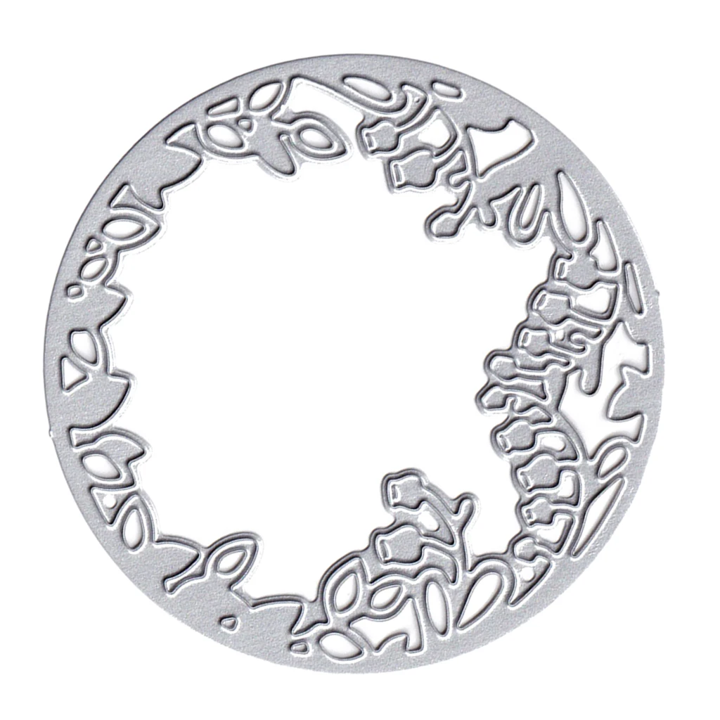 2pcs Carbon Steel Floral Cutting Dies for Album, Card Making, Paper Craft -Garland Shape Gifts Packing Decors Embossing Tool