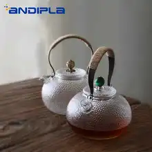 700 мл короткий прозрачный термостойкий стеклянный чайник домашний вареный чайный набор с креативная ручка набор посуда для кофе горшок чайник