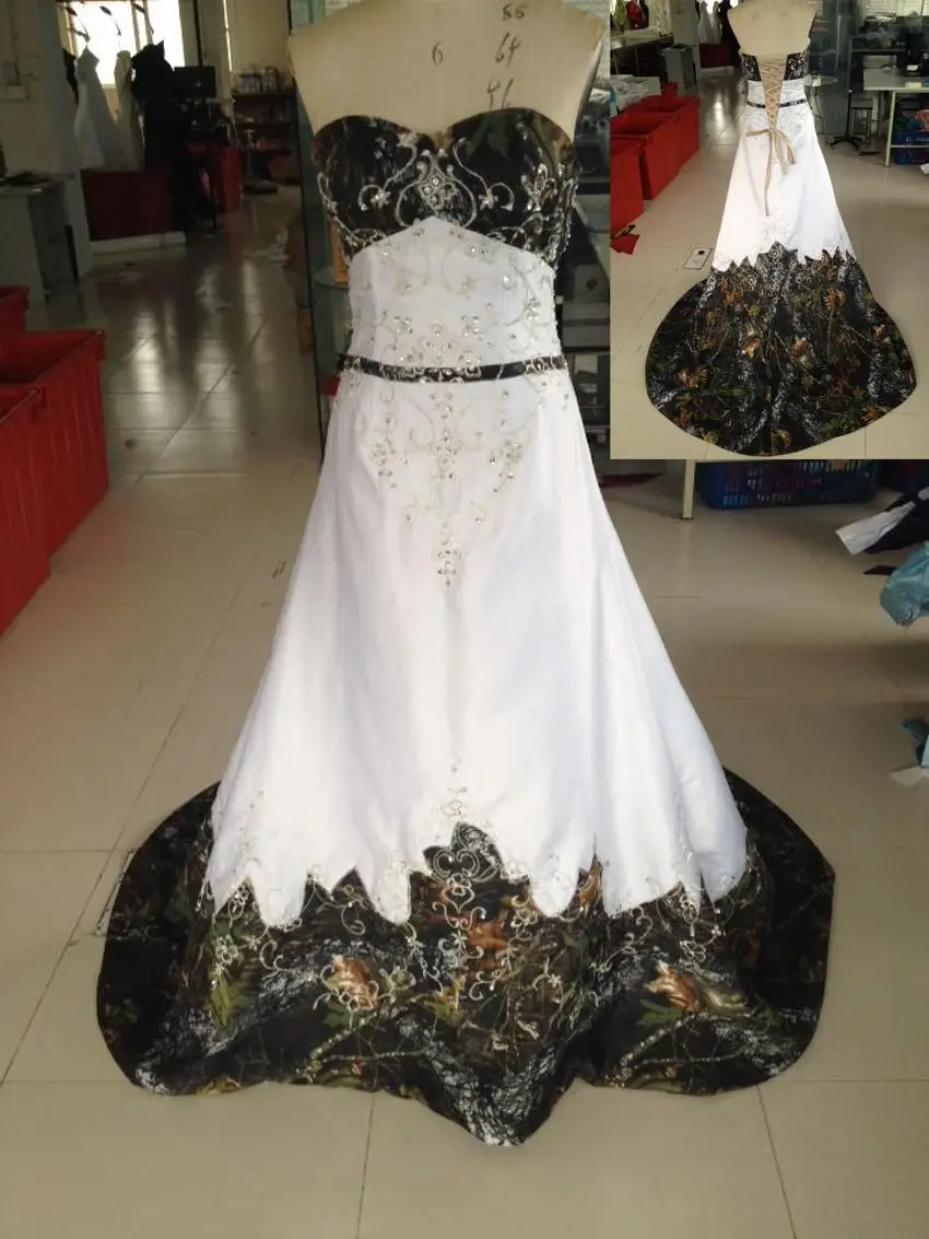 2017 new style mossy oak camo wedding dresses camouflage