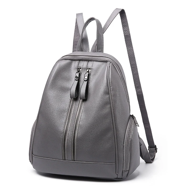 Женские рюкзаки из искусственной кожи, винтажная женская сумка на плечо, дорожная женская сумка, Mochilas, школьные сумки для девочек, преппи XA251H - Цвет: Grey