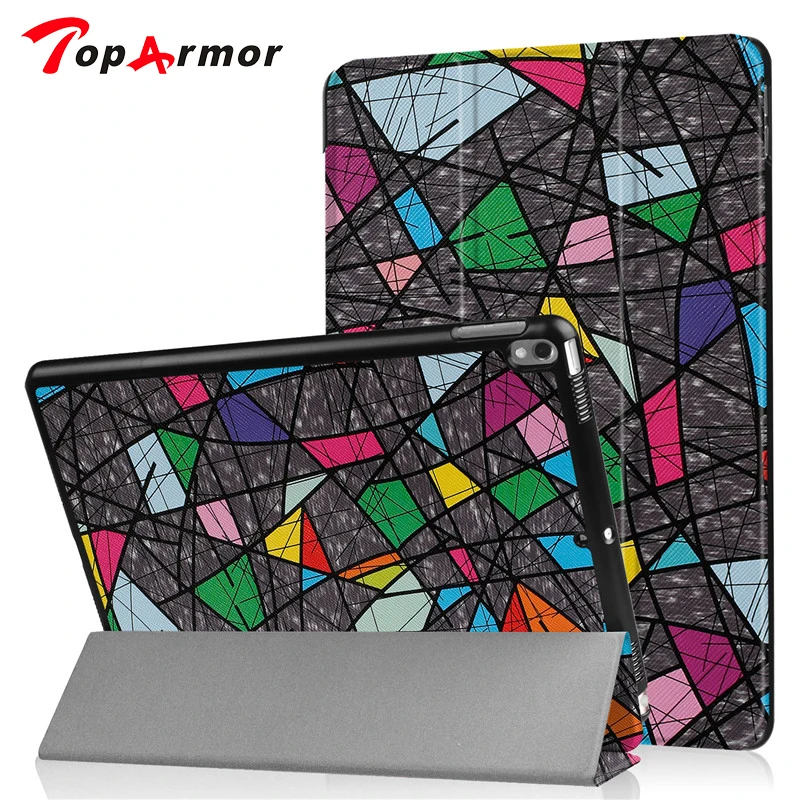 

TopArmor For Apple iPad Pro 10.5 10.5" Tablet Case Print Design Folio Stand PU Leather Protective Skin Cover Shell Protector Bag