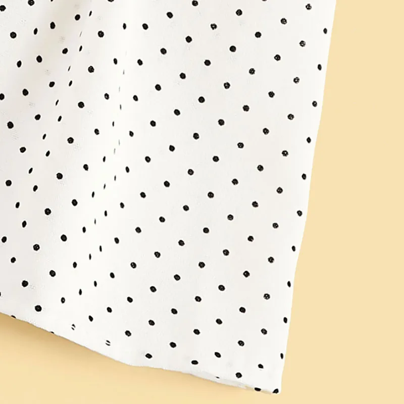 Dotfashion белый топ в горошек, короткий топ, лето, топы в стиле бохо для женщин, одежда, жилет для девушек, молодых основов, облегающий топик
